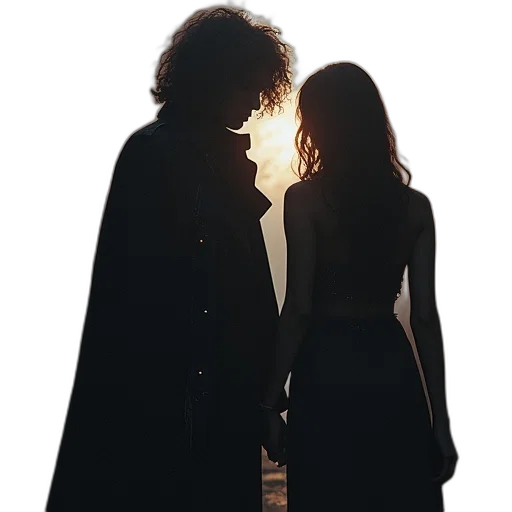 dress, jacket, fire, sunset transparent PNG cut-out