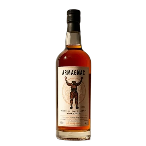 bottle, armagnac, liqueur, label transparent PNG cut-out