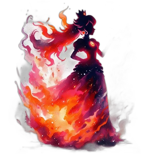 dress, dragon, crown, staff transparent PNG cut-out