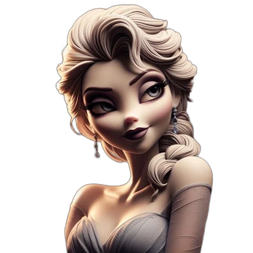 dress, face, jewelry, fantasy art transparent PNG cut-out