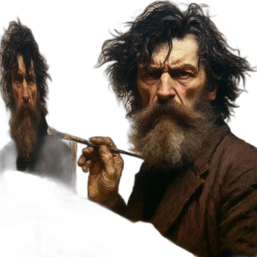 face, hair, jacket, concept art transparent PNG cut-out