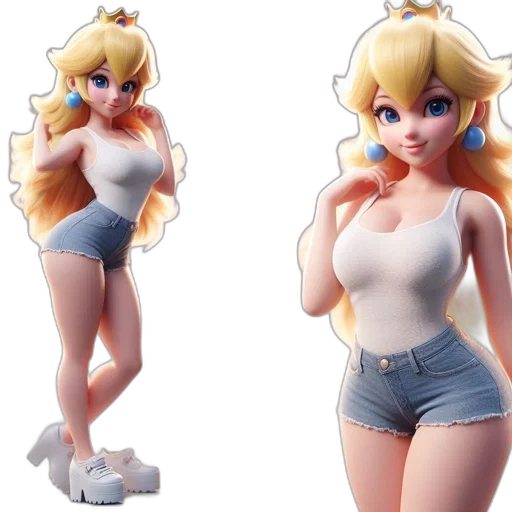 3d render, concept art, anime, cartoon transparent PNG cut-out