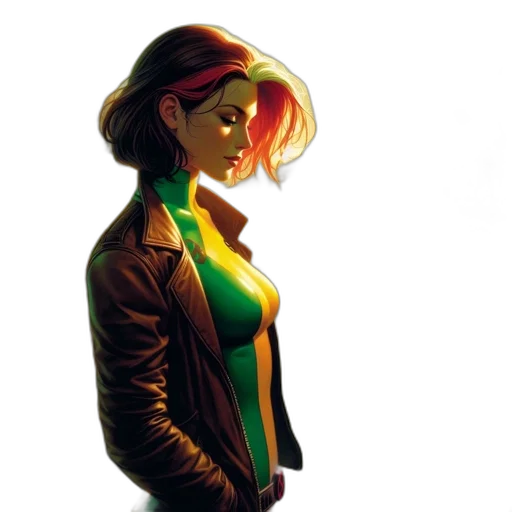 jacket, comic book art, concept art, cyberpunk transparent PNG cut-out