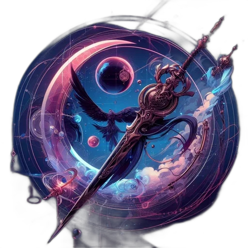 sword, staff, dragon, weapon transparent PNG cut-out