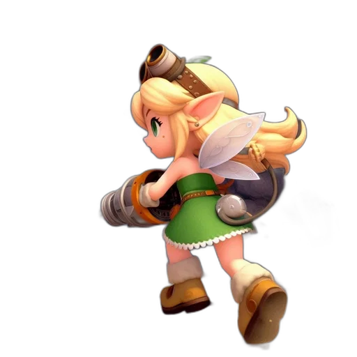 weapon, staff, hair, dress transparent PNG cut-out