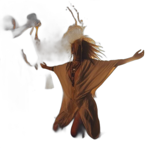 mask, hair, dress, concept art transparent PNG cut-out