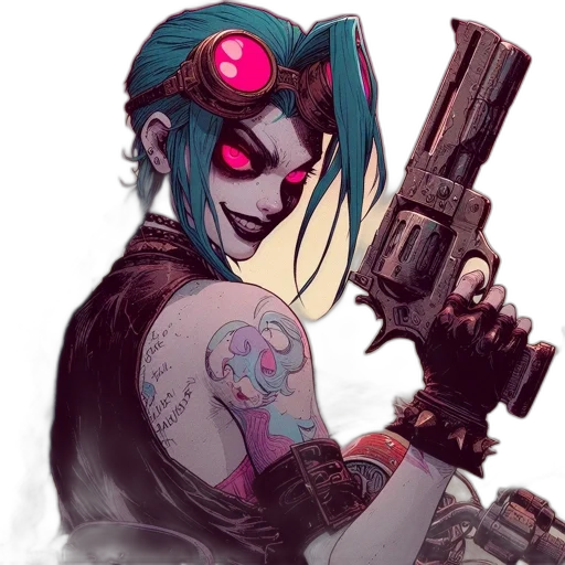 weapon, cyberpunk, comic book art, concept art transparent PNG cut-out
