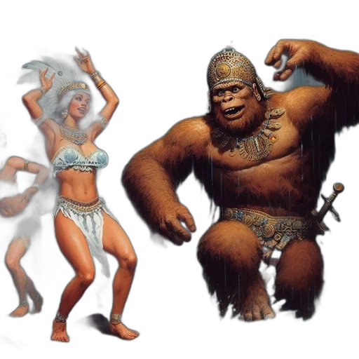 creature, animal, concept art, 3d render transparent PNG cut-out