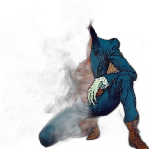 jacket, mask, staff, concept art transparent PNG cut-out