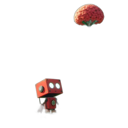 robot, creature, food, hat transparent PNG cut-out