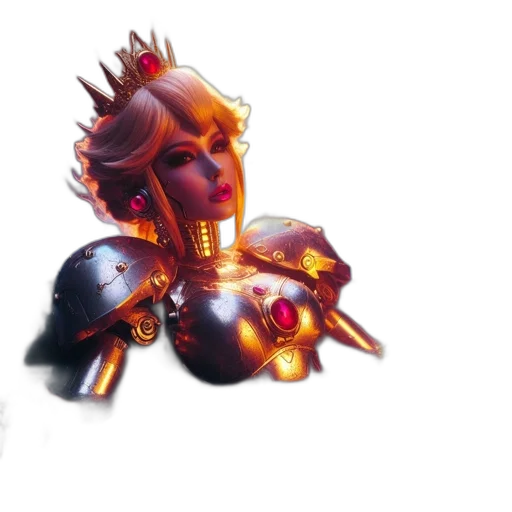 crown, robot, mask, weapon transparent PNG cut-out