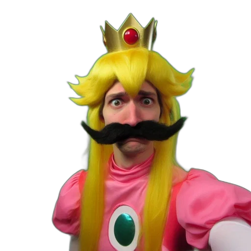 crown, mask, creature, staff transparent PNG cut-out