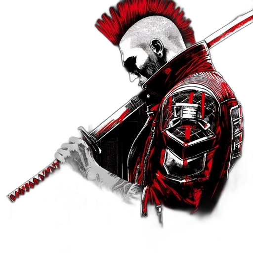 sword, weapon, staff, jacket transparent PNG cut-out
