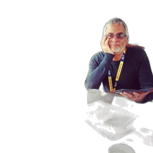 staff, 3d render, man, sits transparent PNG cut-out