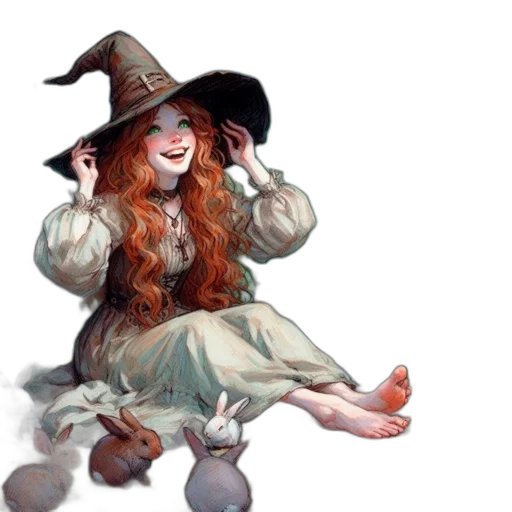 staff, dress, hat, concept art transparent PNG cut-out