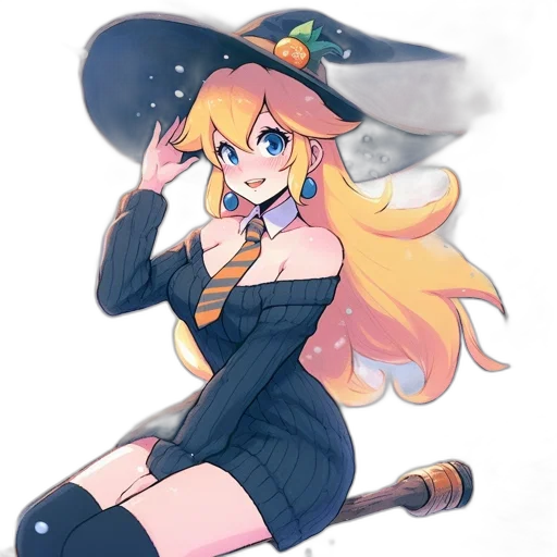 hat, staff, dress, weapon transparent PNG cut-out