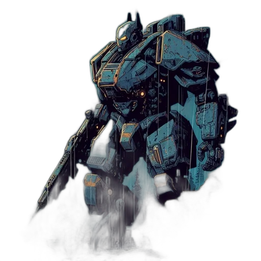 robot, weapon, concept art, fantasy art transparent PNG cut-out