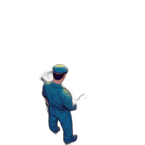 staff, hat, robot, jacket transparent PNG cut-out
