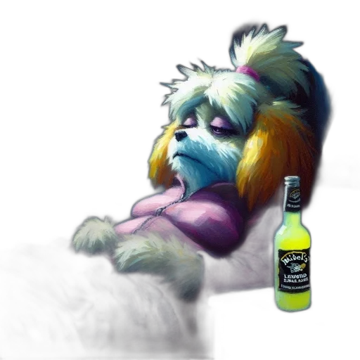 bottle, concept art, watercolor, photorealistic transparent PNG cut-out