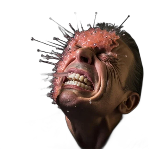 creature, hair, face, mask transparent PNG cut-out
