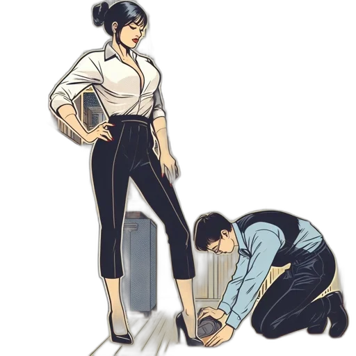 concept art, comic book art, watercolor, anime transparent PNG cut-out