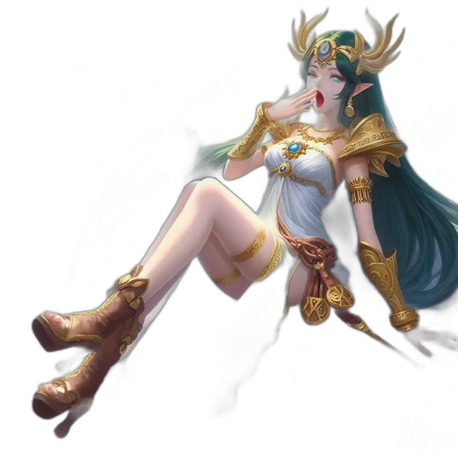 weapon, crown, staff, dress transparent PNG cut-out