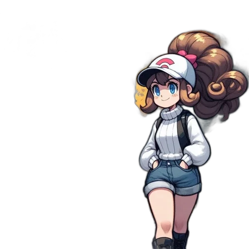 hat, hair, staff, jacket transparent PNG cut-out