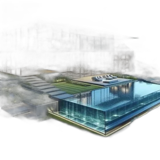 building, 3d render, concept art, photorealistic transparent PNG cut-out