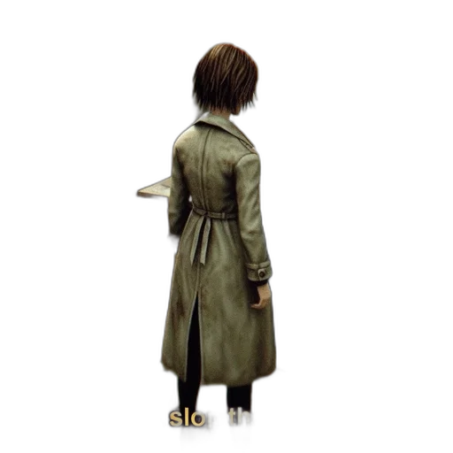 jacket, staff, dress, hair transparent PNG cut-out