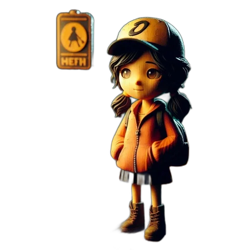 dress, hat, staff, jacket transparent PNG cut-out