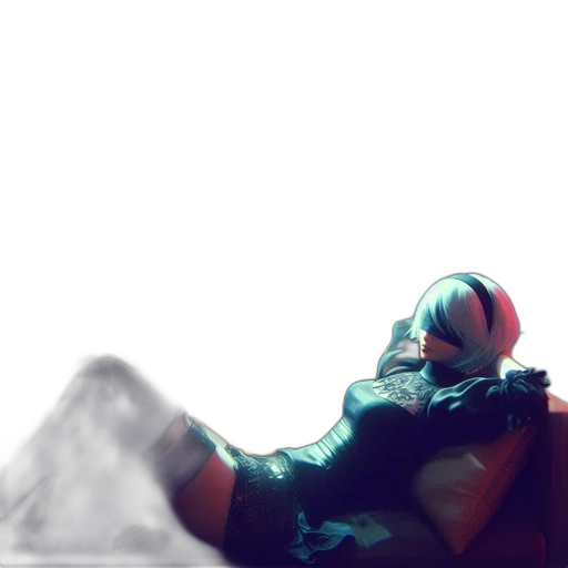 jacket, robot, creature, staff transparent PNG cut-out