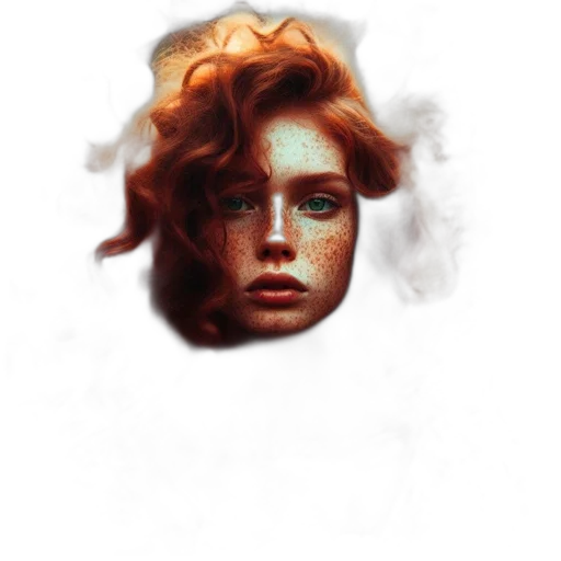 face, hair, mask, crown transparent PNG cut-out