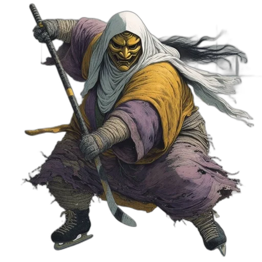 mask, staff, concept art, fantasy art transparent PNG cut-out