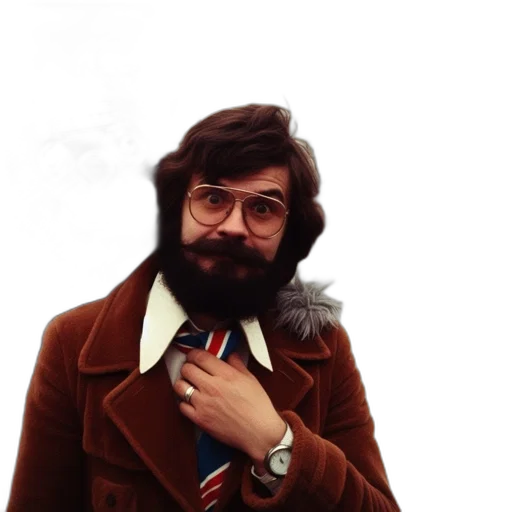 jacket, face, staff, hair transparent PNG cut-out