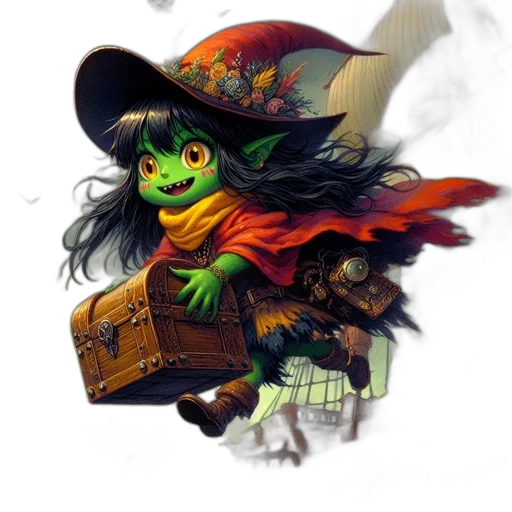 staff, dragon, hat, mask transparent PNG cut-out