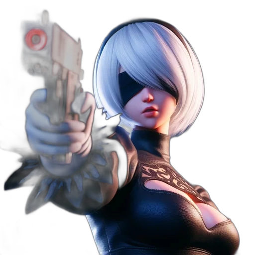 weapon, robot, staff, jacket transparent PNG cut-out