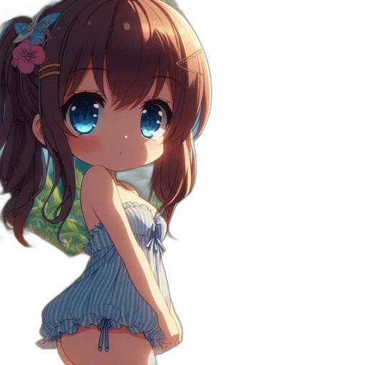 dress, staff, face, creature transparent PNG cut-out
