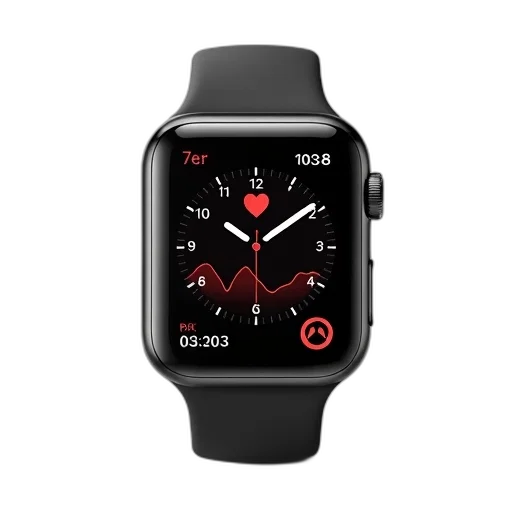 modern, smartwatch, black, strap transparent PNG cut-out
