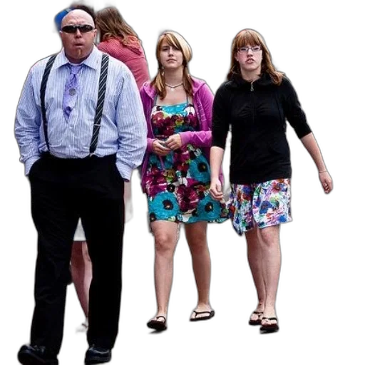 dress, staff, umbrella, city street transparent PNG cut-out