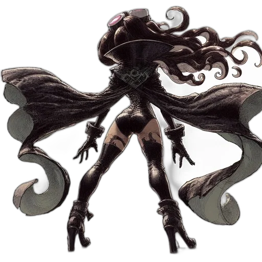 creature, hair, dragon, staff transparent PNG cut-out