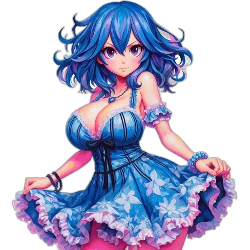 dress, fantasy art, pixel art, anime transparent PNG cut-out
