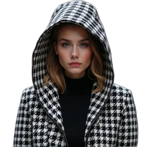 jacket, face, hat, photorealistic transparent PNG cut-out