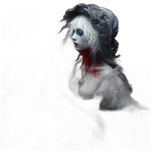 creature, face, mask, hair transparent PNG cut-out