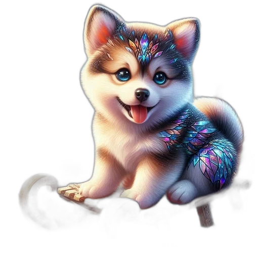 animal, staff, fantasy art, watercolor transparent PNG cut-out