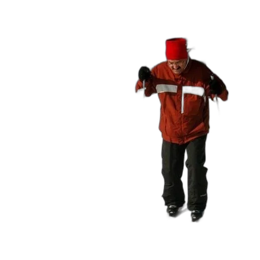 jacket, staff, hat, robot transparent PNG cut-out