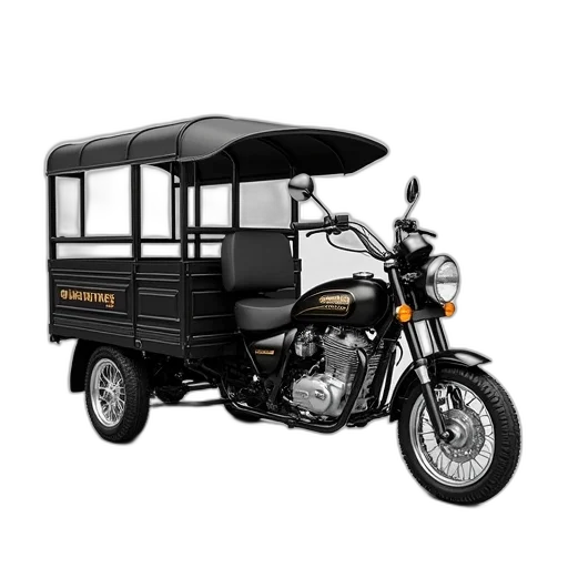 three, wheel, motorcycle, cargo transparent PNG cut-out