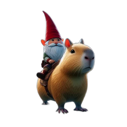 hat, animal, creature, staff transparent PNG cut-out