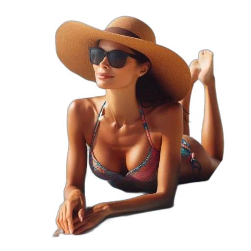 hat, jewelry, staff, photorealistic transparent PNG cut-out