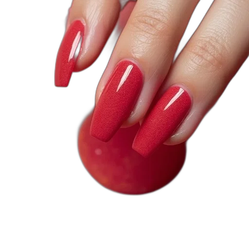 photorealistic, red, nail, polish transparent PNG cut-out