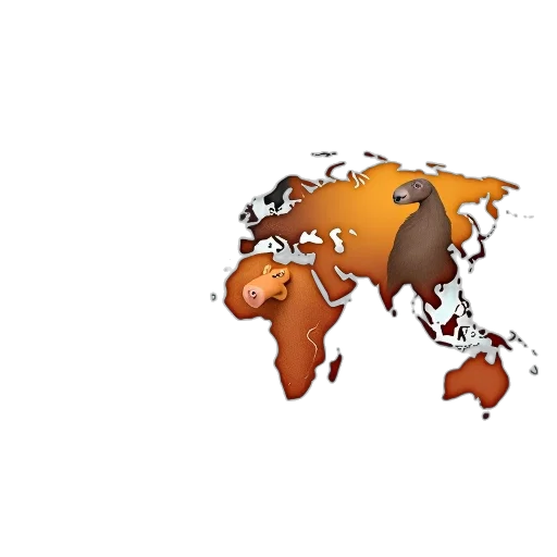 earth tones, cartoon, animal, world transparent PNG cut-out